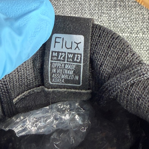 Flux Adapt Low Sneakers Mens 12 Black Gum Minimalist Barefoot Shoes - Picture 7 of 8